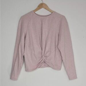 Lululemon Tuck & Gather Pullover Heathered Mod Faint Coral Pink Size 10 Womens